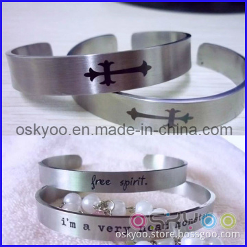 Custom Your Logo Stainless Titanium Steel Jewelry Bracelet